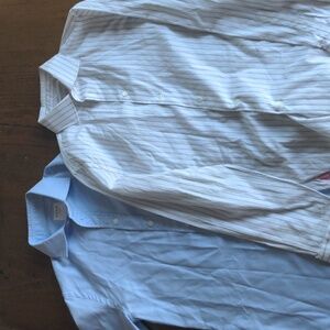 Two Thomas Pink Button down shirts in blue stripe and micro check